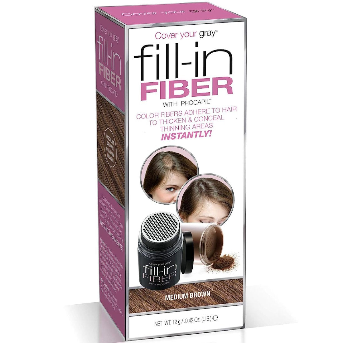 COVER YOUR GRAY FILL IN FIBER WITH PROCAPIL (MEDIUM BROWN) 12G
