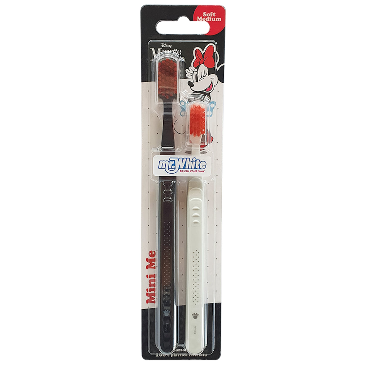 MR WHITE MINNIE MINI ME TOOTHBRUSH 2PC (SOFT MEDIUM)