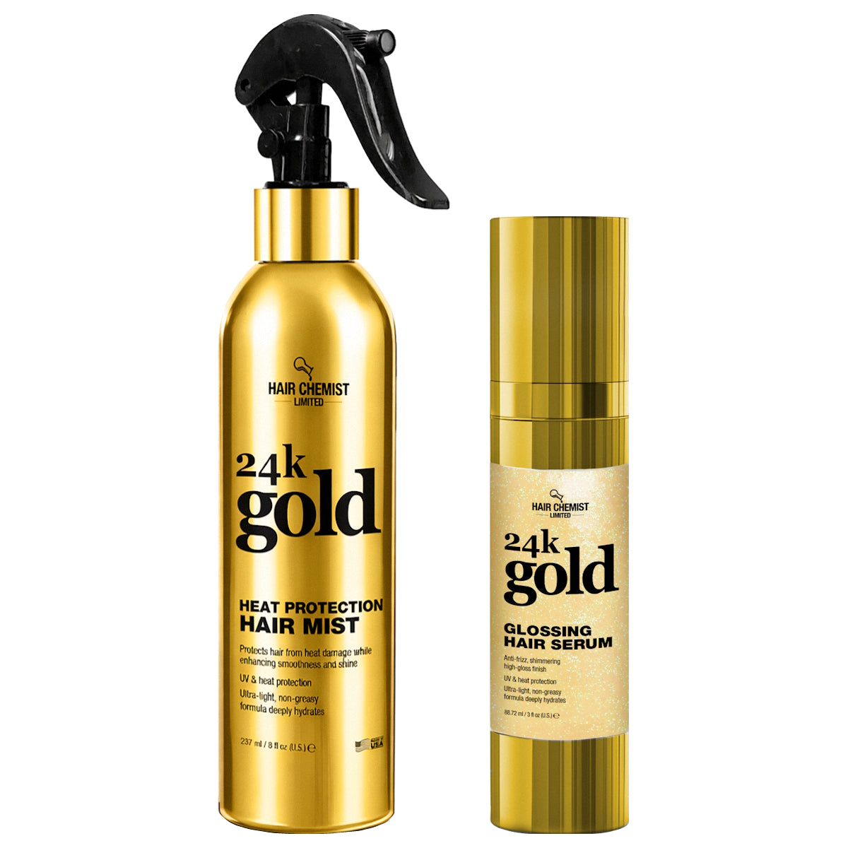 HAIR CHEMIST 24K GOLD HAIR MIST 237ML/SERUM 88.72ML