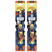 (BUNDLE OF 2) MR WHITE SPIDERMAN FLASHING BRUSH SOFT 3+