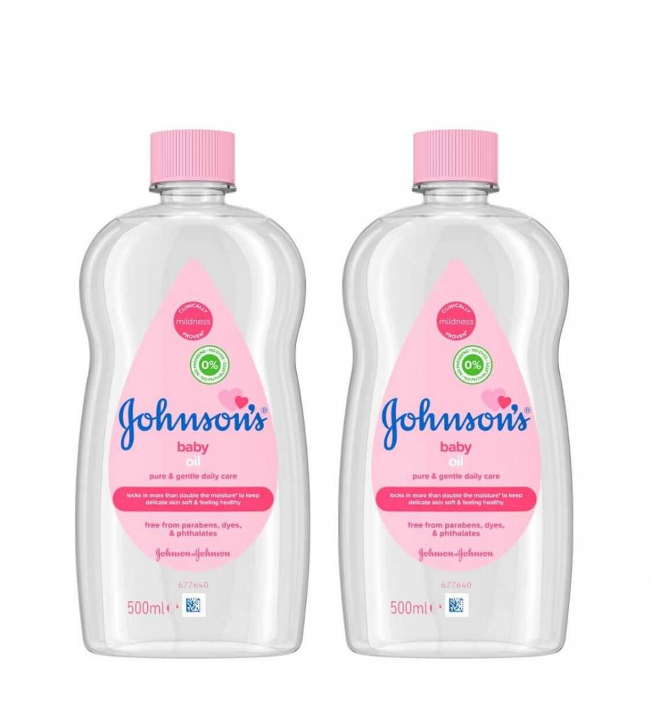 JOHNSON BABY OIL 500ML x2 bottles