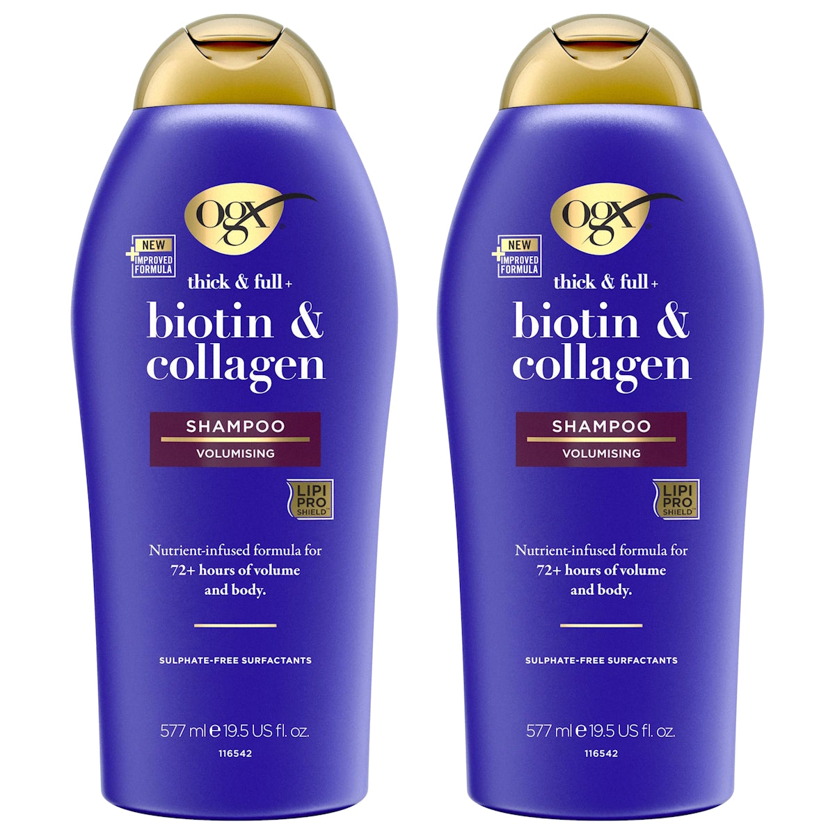 (BUNDLE OF 2) OGX BIOTIN & COLLAGEN SHAMPOO 577ML