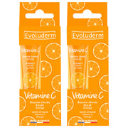 (BUNDLE OF 2) EVOLUDERM GLOW LIP BALM ORANGE 15ML