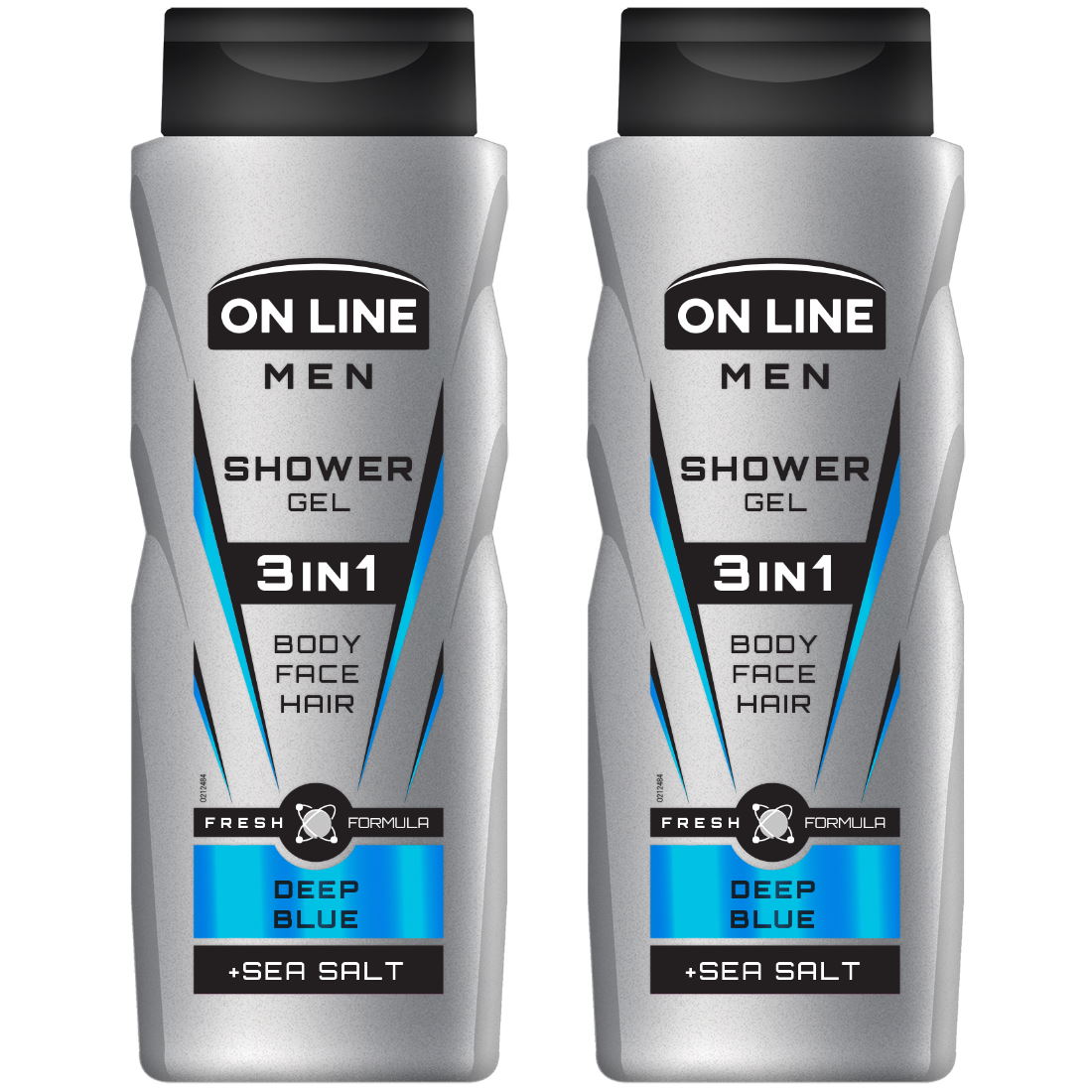(BUNDLE OF 2) ON LINE MEN SHOWER GEL 3 IN 1 DEEP BLUE 400ML