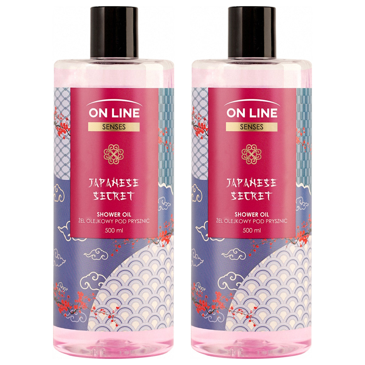 (BUNDLE OF 2) ON LINE SENSES SHOWER OIL JAPANESE SECRET 500ML