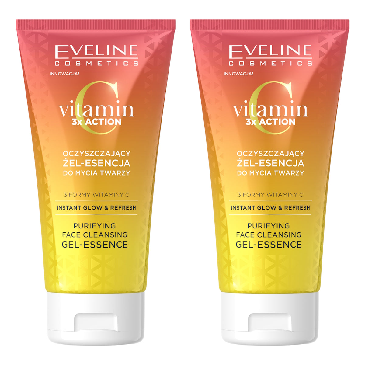(BUNDLE OF 2) EVELINE VITAMIN C 3X ACTION PURIFYING FACE CLEANSING GEL-ESSENCE 150ML