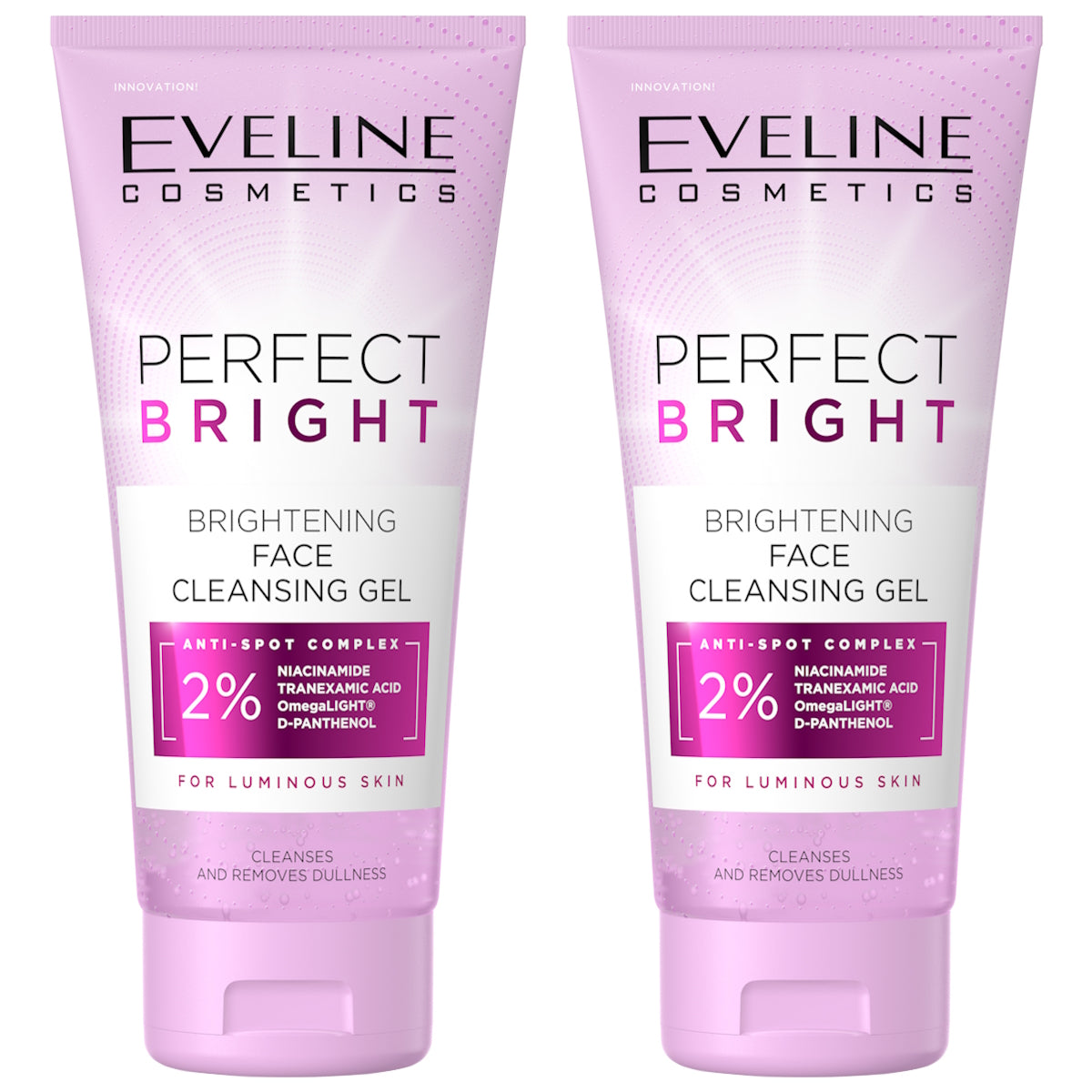 (BUNDLE OF 2) EVELINE PERFECT BRIGHT BRIGHTENING FACE CLEANSING GEL 150ML