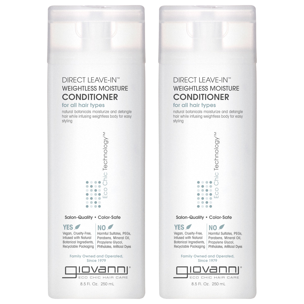 (BUNDLE OF 2) GIOVANNI DIRECT LEAVE-IN CONDITIONER 250ML