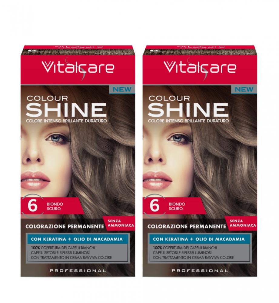 VITALCARE COLOUR SHINE WITH KERATIN #6 (DARK BLOND) x 2