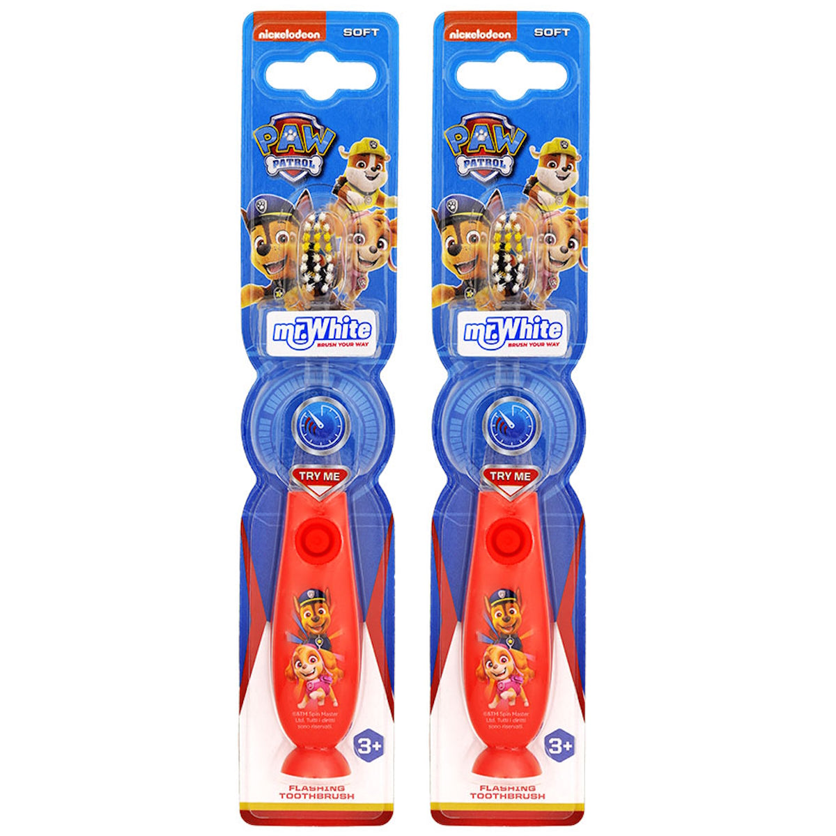 (BUNDLE OF 2) MR WHITE PAW PATROL FLASHING TOOTHBRUSH