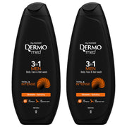 (BUNDLE OF 2) DERMOMED MEN 3 IN 1 WASH TOTAL & INTENSE 450ML