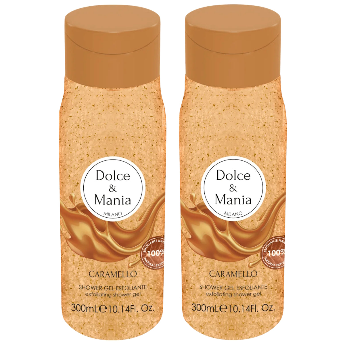 (BUNDLE OF 2) DOLCE & MANIA CARAMEL SHOWER GEL SCRUB 300ML
