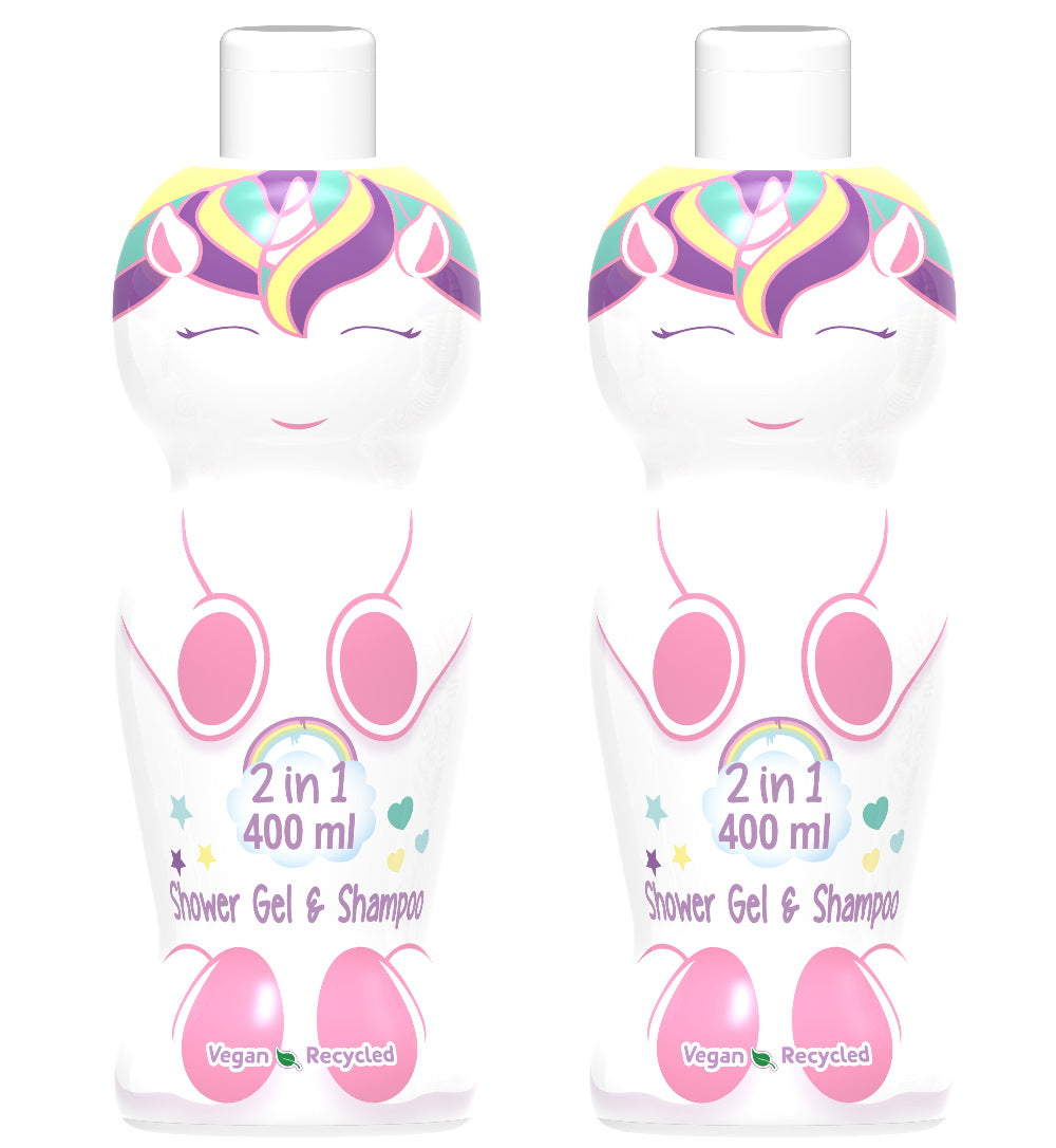 (BUNDLE OF 2) AIR VAL EAU MY UNICORN 1D SHOWER GEL & SHAMPOO 2 IN 1 400ML