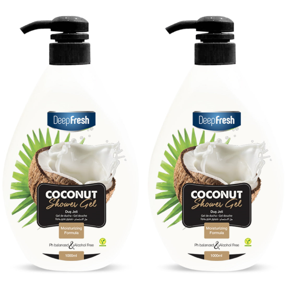 (BUNDLE OF 2) DEEP FRESH SHOWER GEL COCONUT 1000ML
