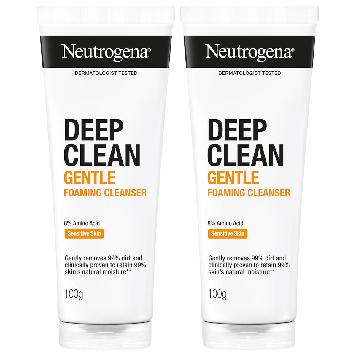 (BUNDLE OF 2) NEUTROGENA DEEP CLEAN GENTLE FOAMING CLEANSER 100G