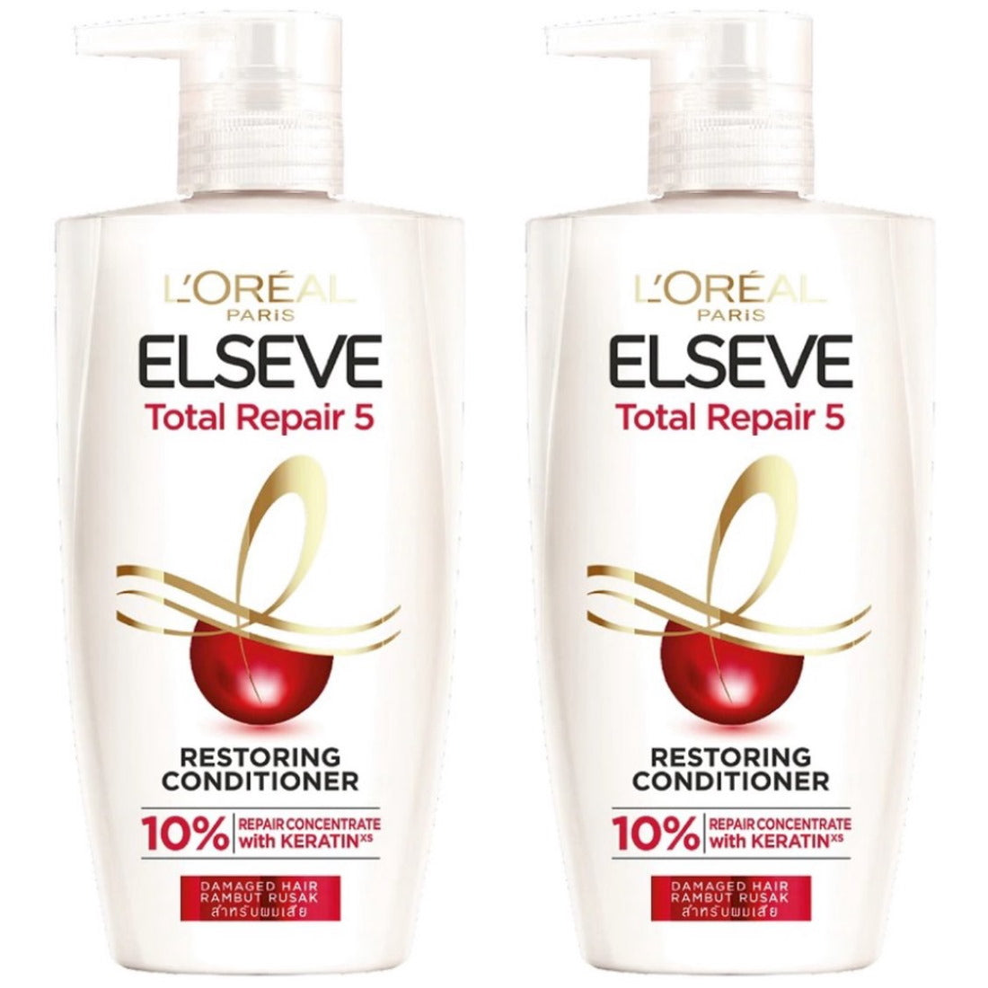 (BUNDLE OF 2) L'OREAL PARIS TOTAL REPAIR 5 RESTORING CONDITIONER 410ML