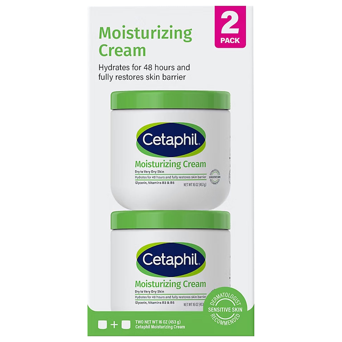 CETAPHIL MOISTURIZING CREAM 453G TWIN PACK