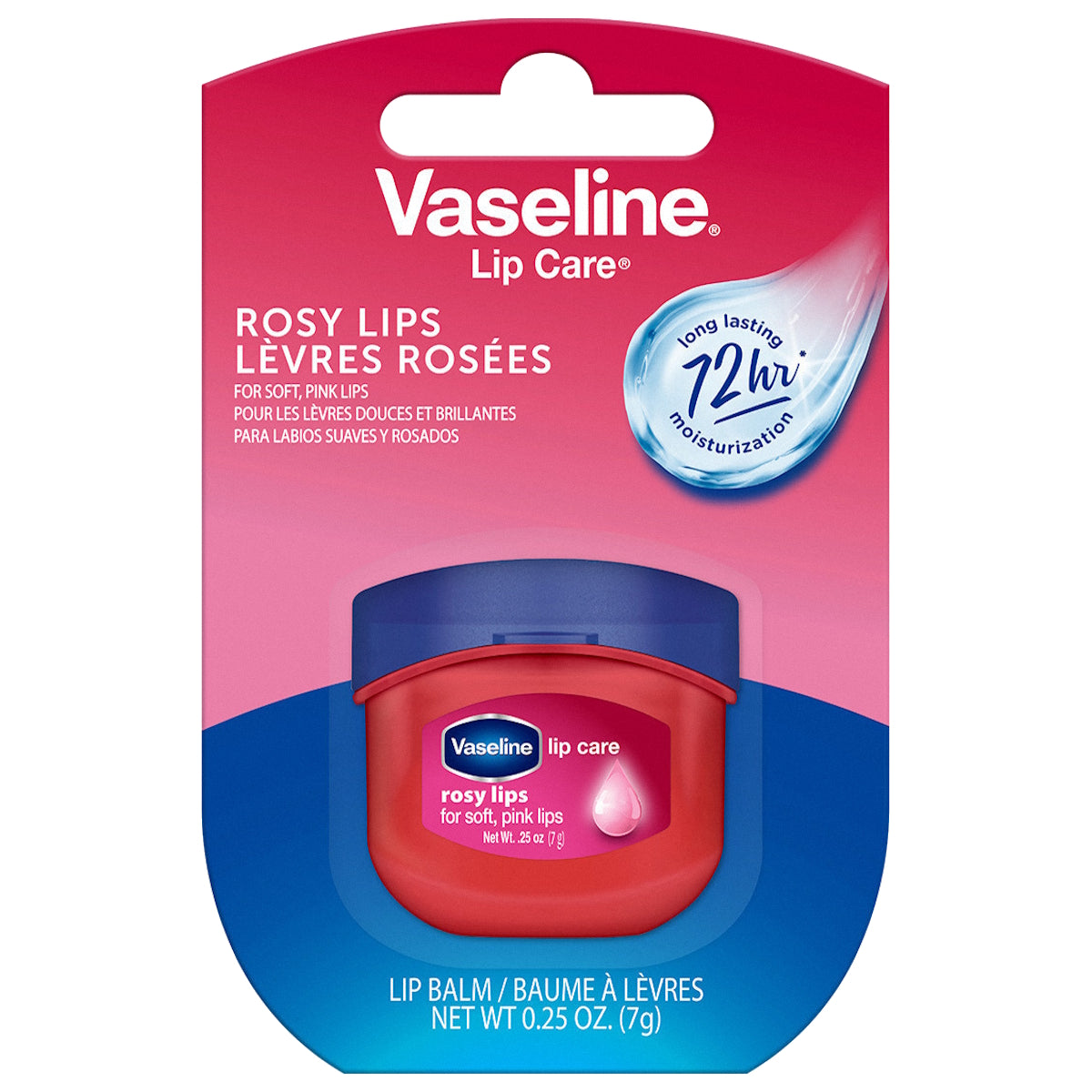 VASELINE LIP CARE TUB ROSY LIPS 7G