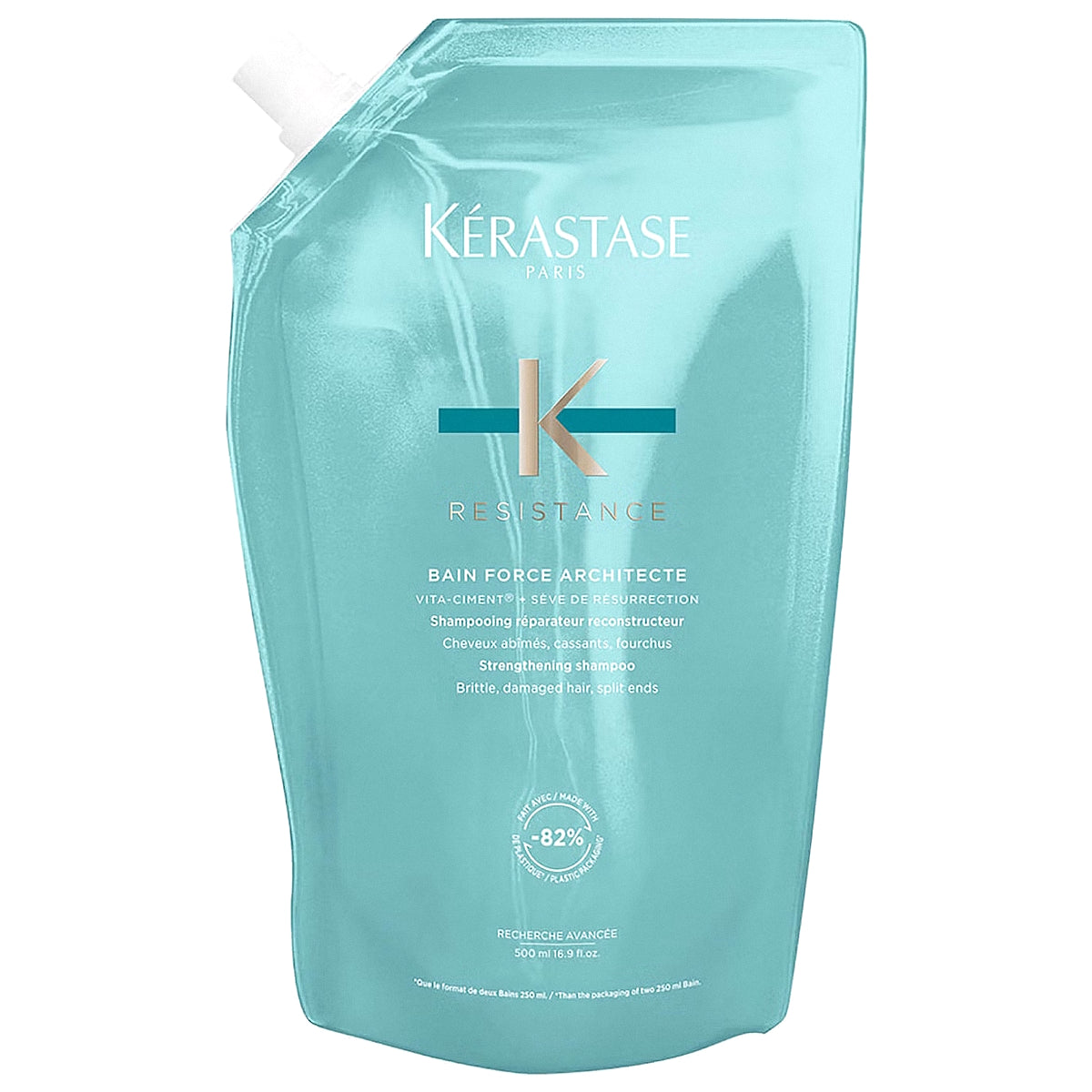 KERASTASE RESISTANCE BAIN FORCE ARCHITECTE SHAMPOO REFILL 500ML (EXP:05/2027)