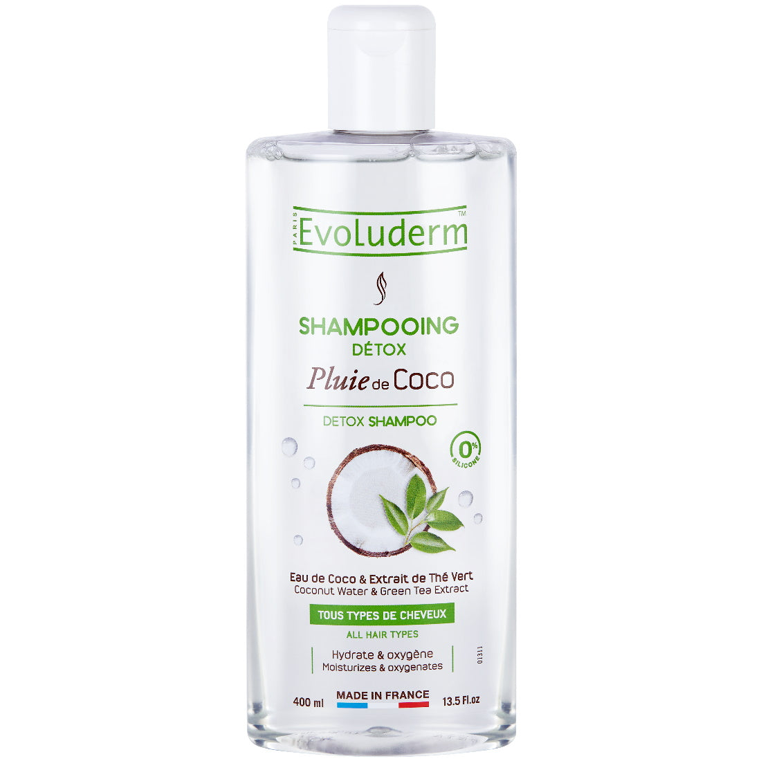 EVOLUDERM DETOX SHAMPOO WITH COCONUT WATER & GREEN TEA EXTRACT 400ML