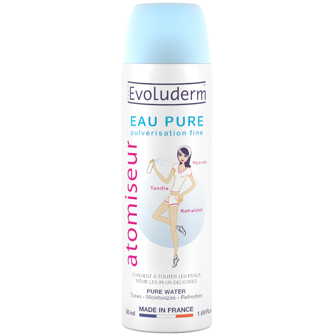 EVOLUDERM ATOMISEUR PURE WATER SPRAY 50ML (EXP:03/2027)