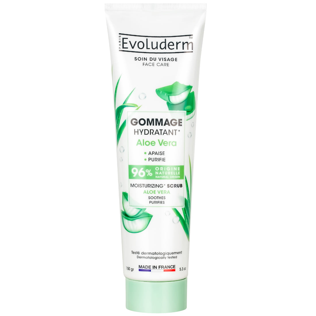 EVOLUDERM MOISTURIZING ALOE VERA FACIAL SCRUB 150G