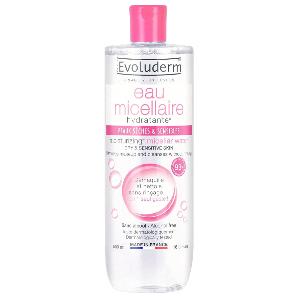 EVOLUDERM MICELLAR CLEANSING WATER 500ML
