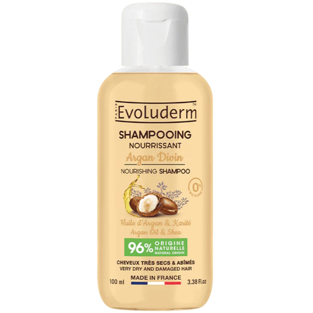 EVOLUDERM ARGAN DIVIN NOURISHING SHAMPOO 100ML