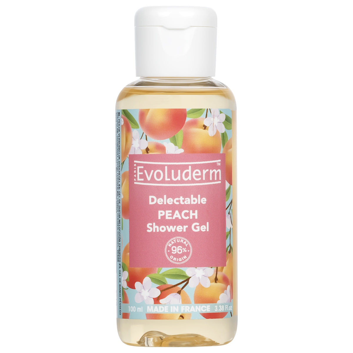EVOLUDERM SHOWER GEL PEACH 100ML