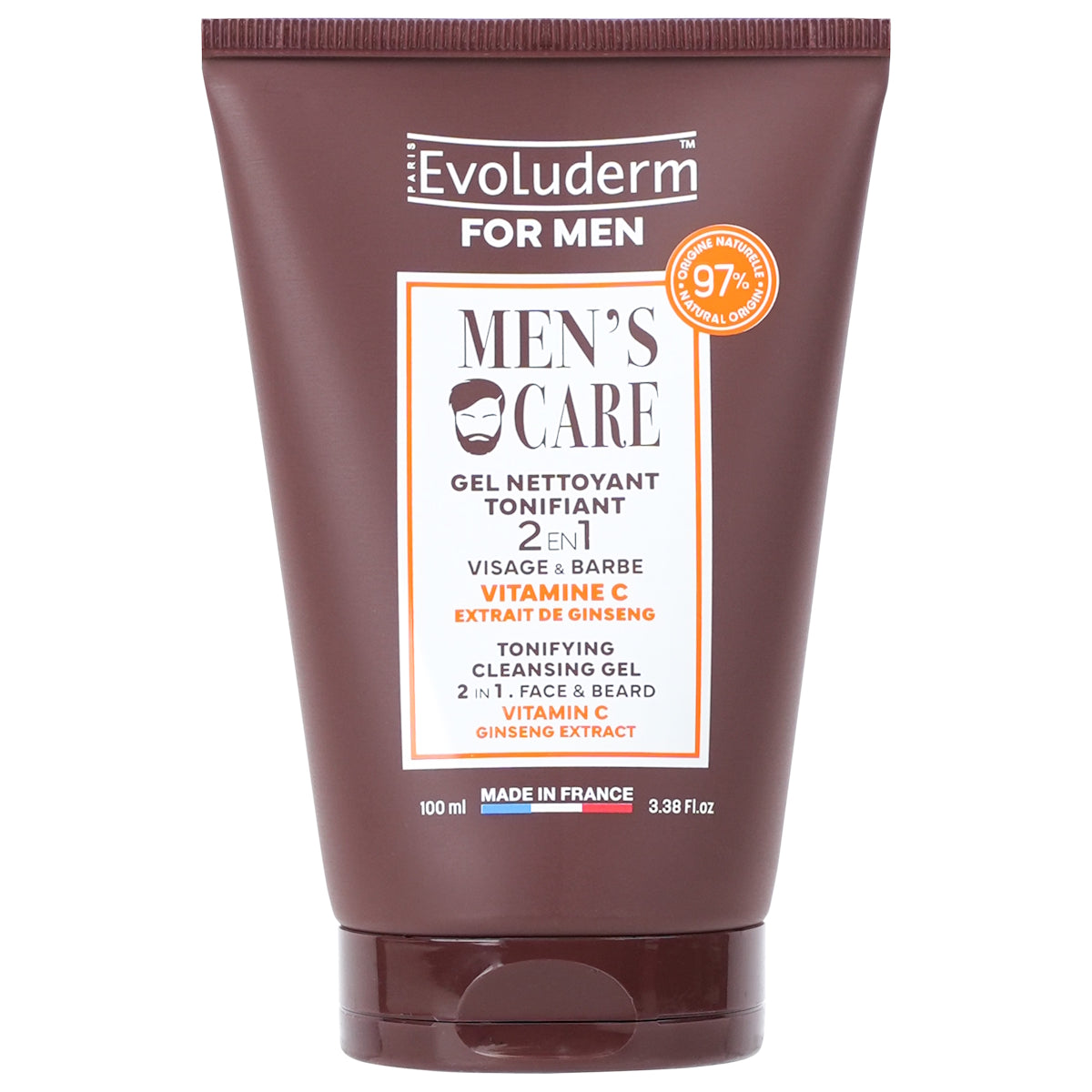 EVOLUDERM MEN'S CARE TONIFYING CLEANSING GEL 100ML