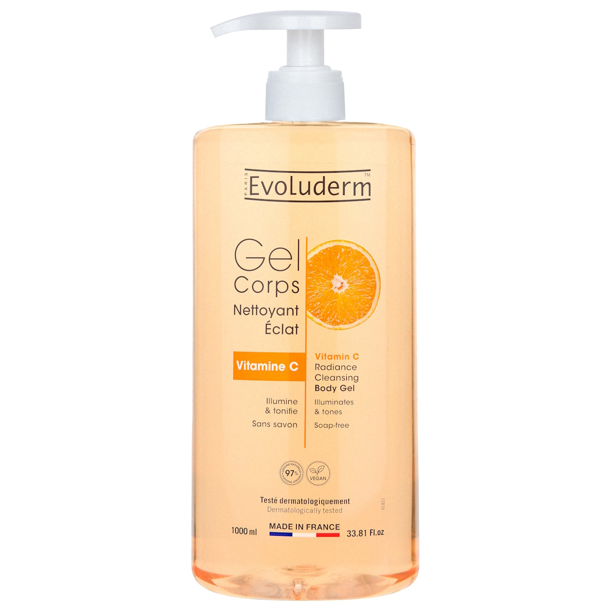 EVOLUDERM VITAMIN C CLEANSING BODY GEL 1L