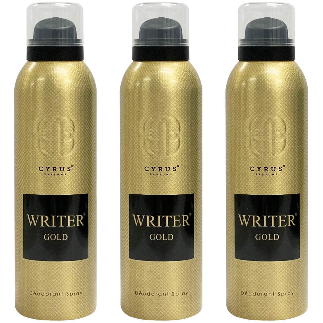 (BUNDLE OF 3) PARIS BLEU DEODORANT WRITER GOLD 200ML