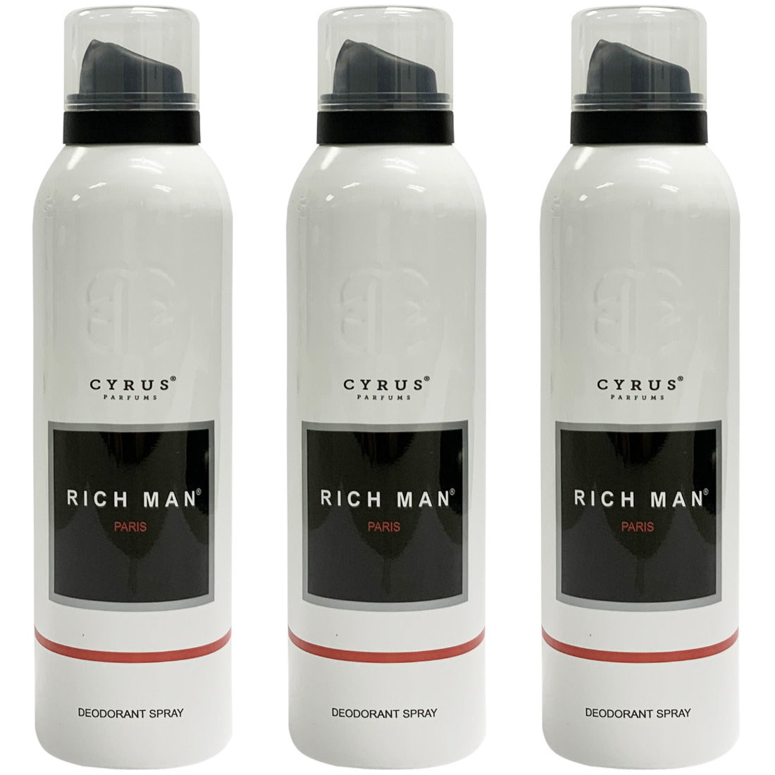 (BUNDLE OF 3) PARIS BLEU DEODORANT RICH MAN 200ML