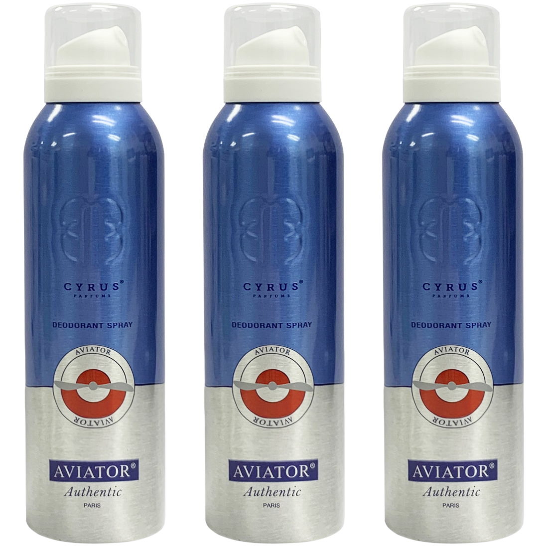 (BUNDLE OF 3) PARIS BLEU DEODORANT AVIATOR AUTHENTIC 200ML