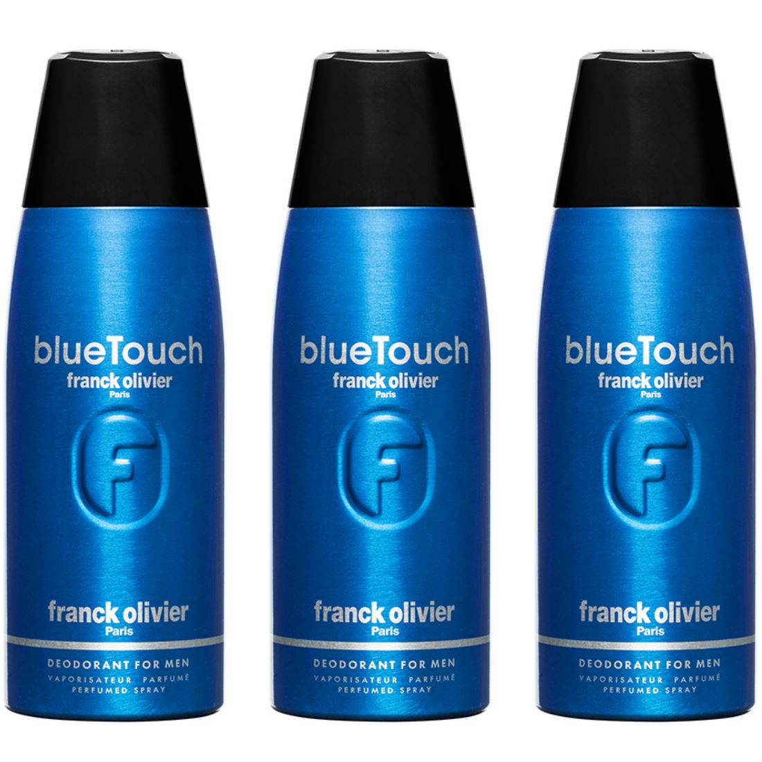 (BUNDLE OF 3) FRANCK OLIVIER BLUE TOUCH DEODORANT SPRAY FOR MEN 250ML
