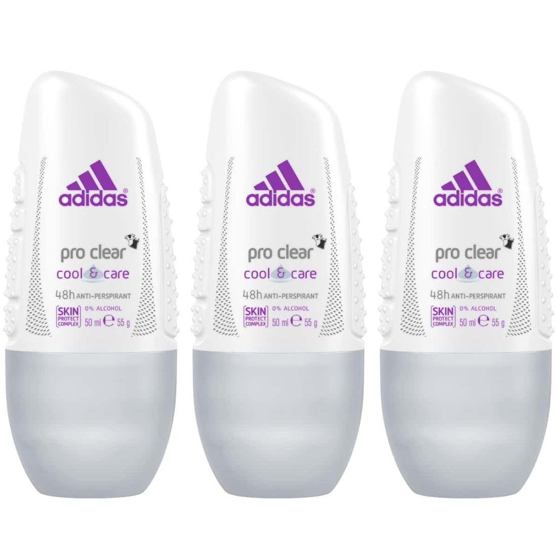 (BUNDLE OF 3) ADIDAS ROLL ON PRO CLEAR FOR WOMEN 50ML