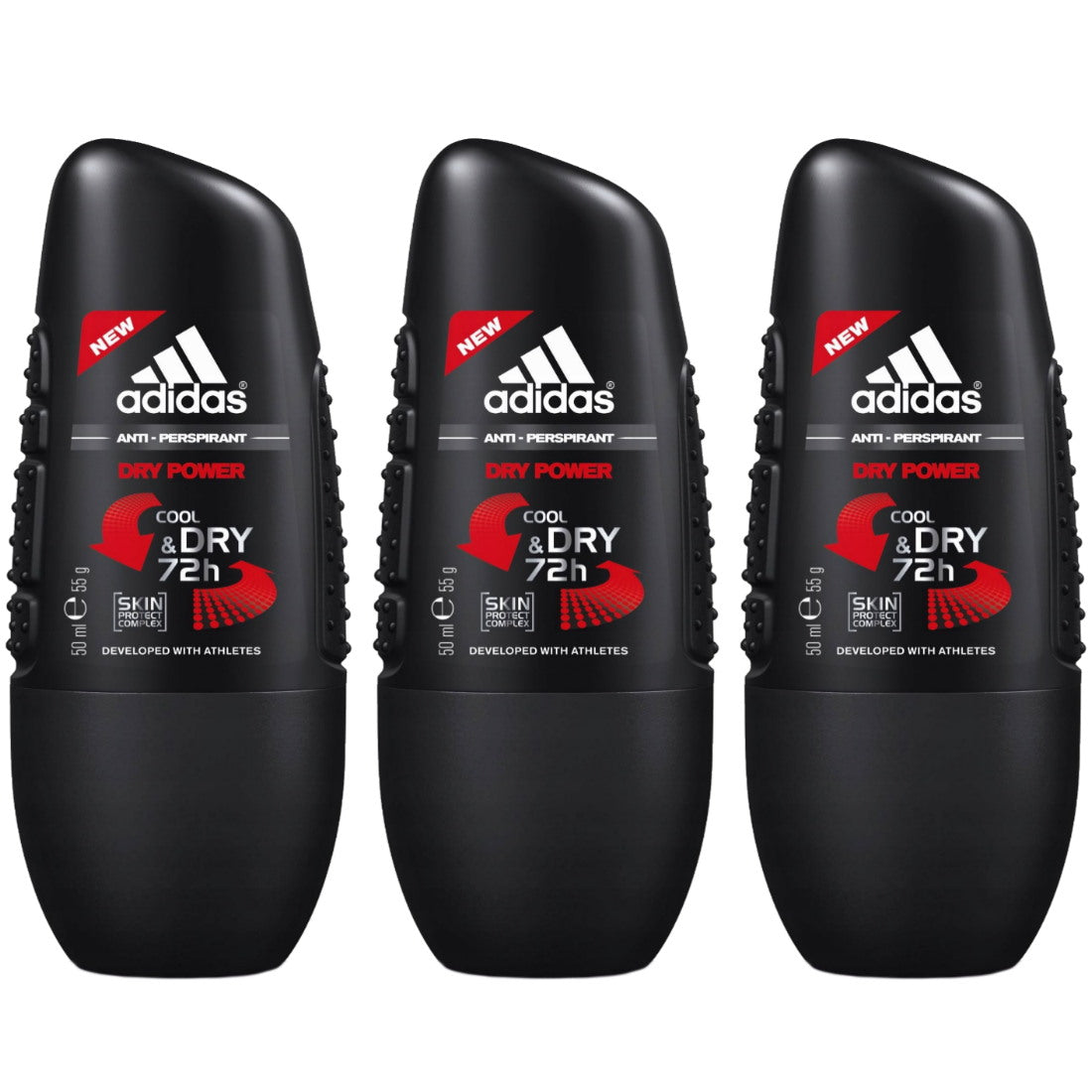 (BUNDLE OF 3) ADIDAS ROLL ON DRY POWER COOL & DRY 50ML