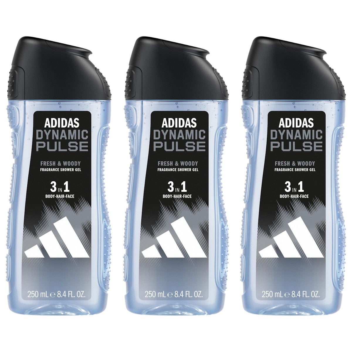 (BUNDLE OF 3) ADIDAS 3 IN 1 SHOWER GEL DYNAMIC PULSE 250ML