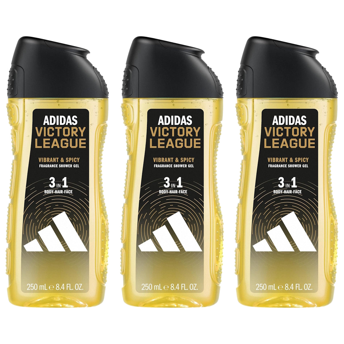 (BUNDLE OF 3) ADIDAS 3 IN 1 SHOWER GEL VICTORY LEAGUE 250ML
