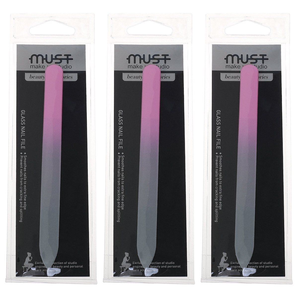 (BUNDLE OF 3) MUST 6428 GLASS NAIL FILE