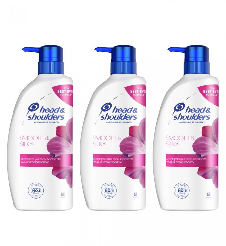 (BUNDLE OF 3) HEAD & SHOULDERS SMOOTH & SILKY ANTI DANDRUFF SHAMPOO 650ML