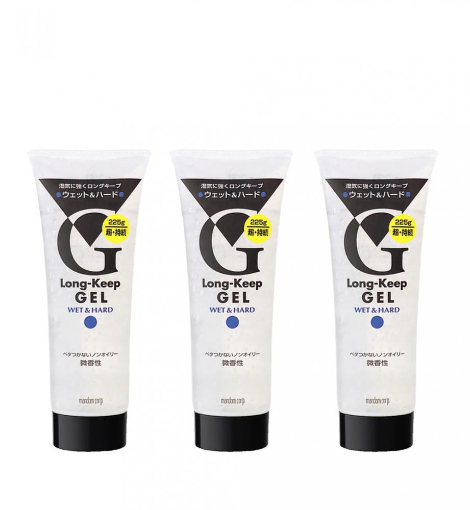 (BUNDLE OF 3) MANDOM LONG KEEP GEL WET & HARD (BLUE) 225G