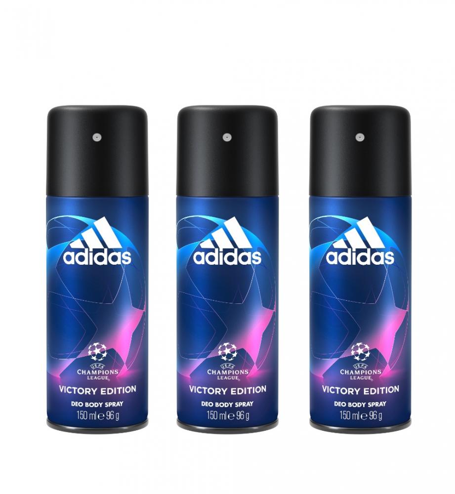 (BUNDLE OF 3) ADIDAS CHAMPIONS LEAGUE VICTORY EDITION DEO SPRAY (M) 150ML