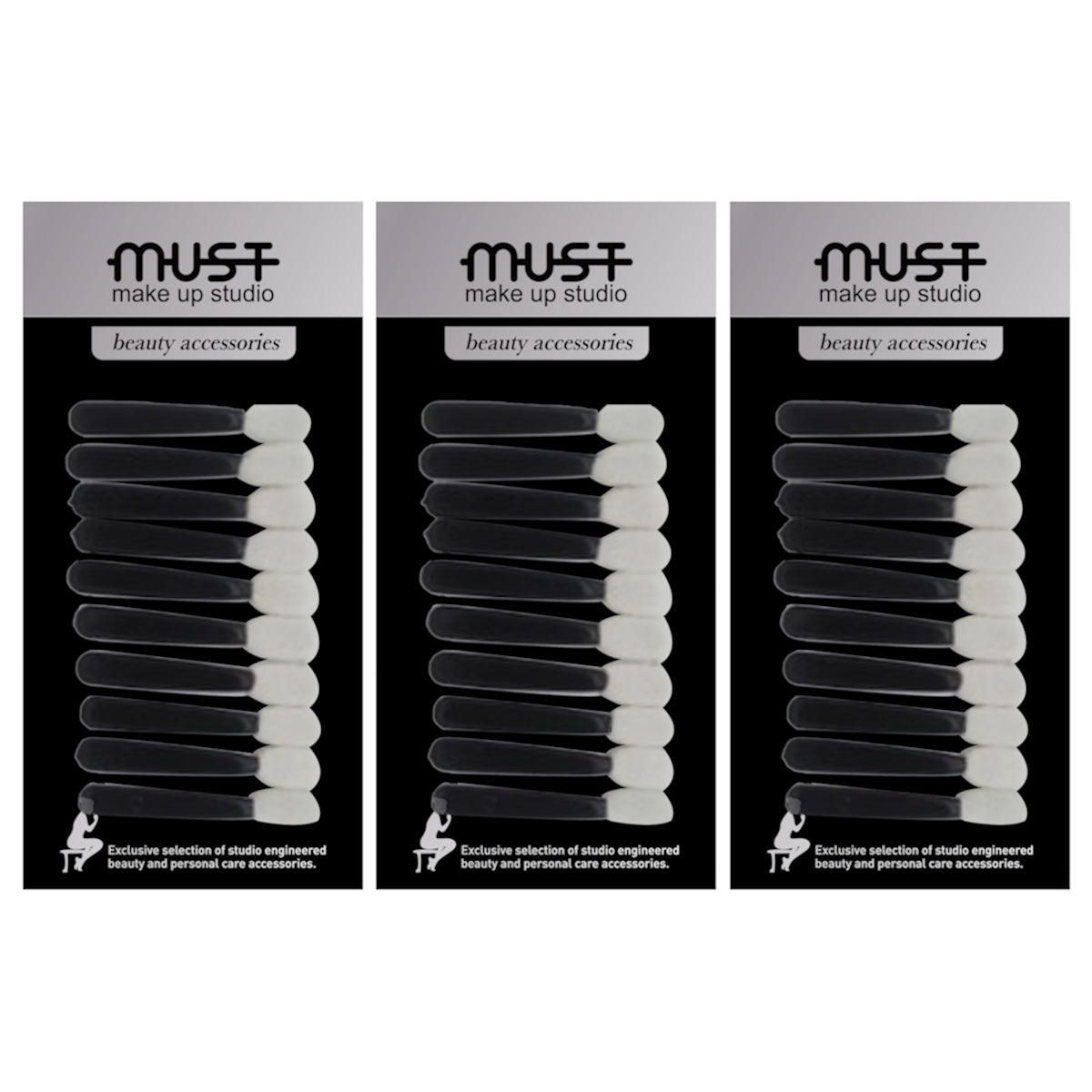 (BUNDLE OF 3) MUST 6397 EYESHADOW APPLICATOR 10PCS