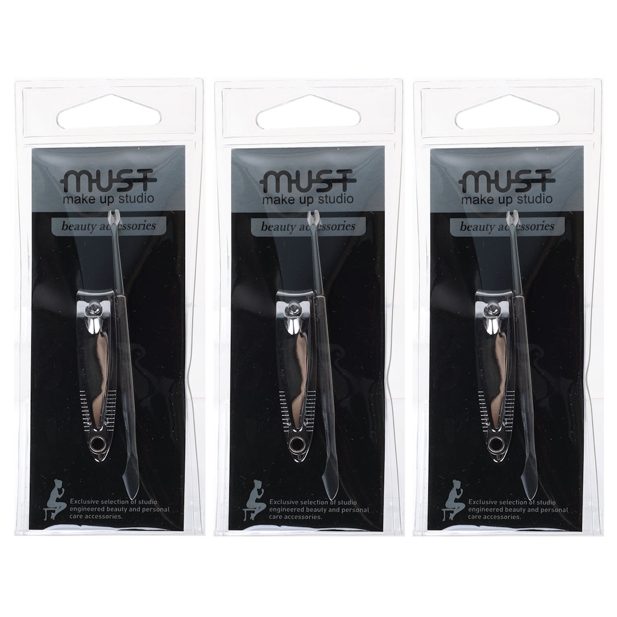 (BUNDLE OF 3) MUST 6401 NAIL CLIPPER AND CUTICLE TRIMMER