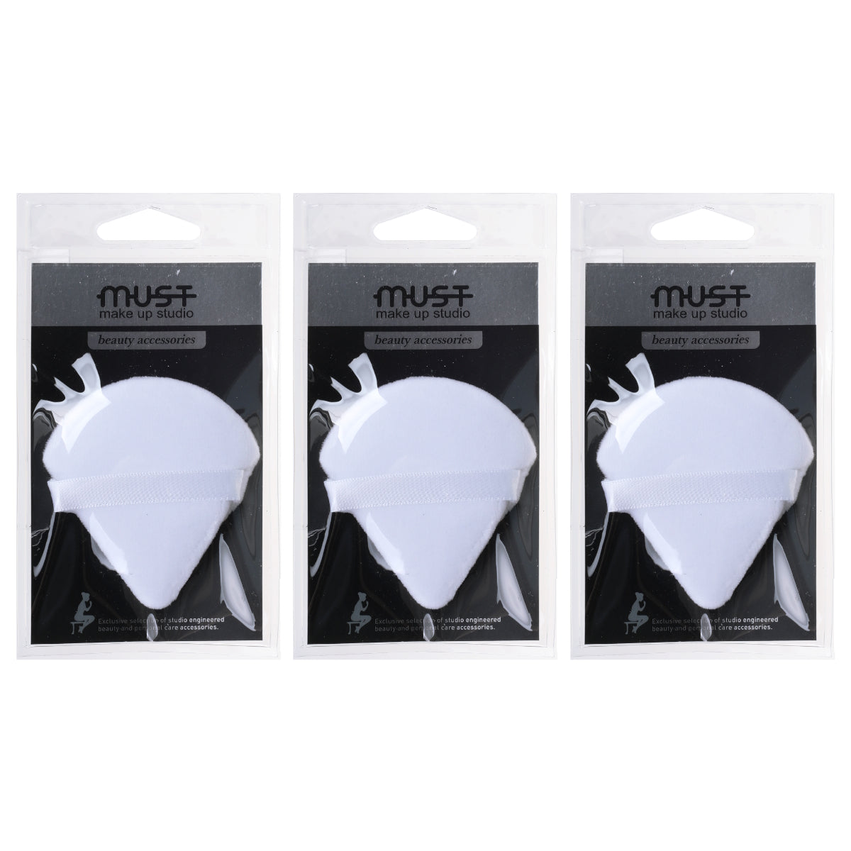 (BUNDLE OF 3) MUST 6404 VELOUR MAKEUP PUFF