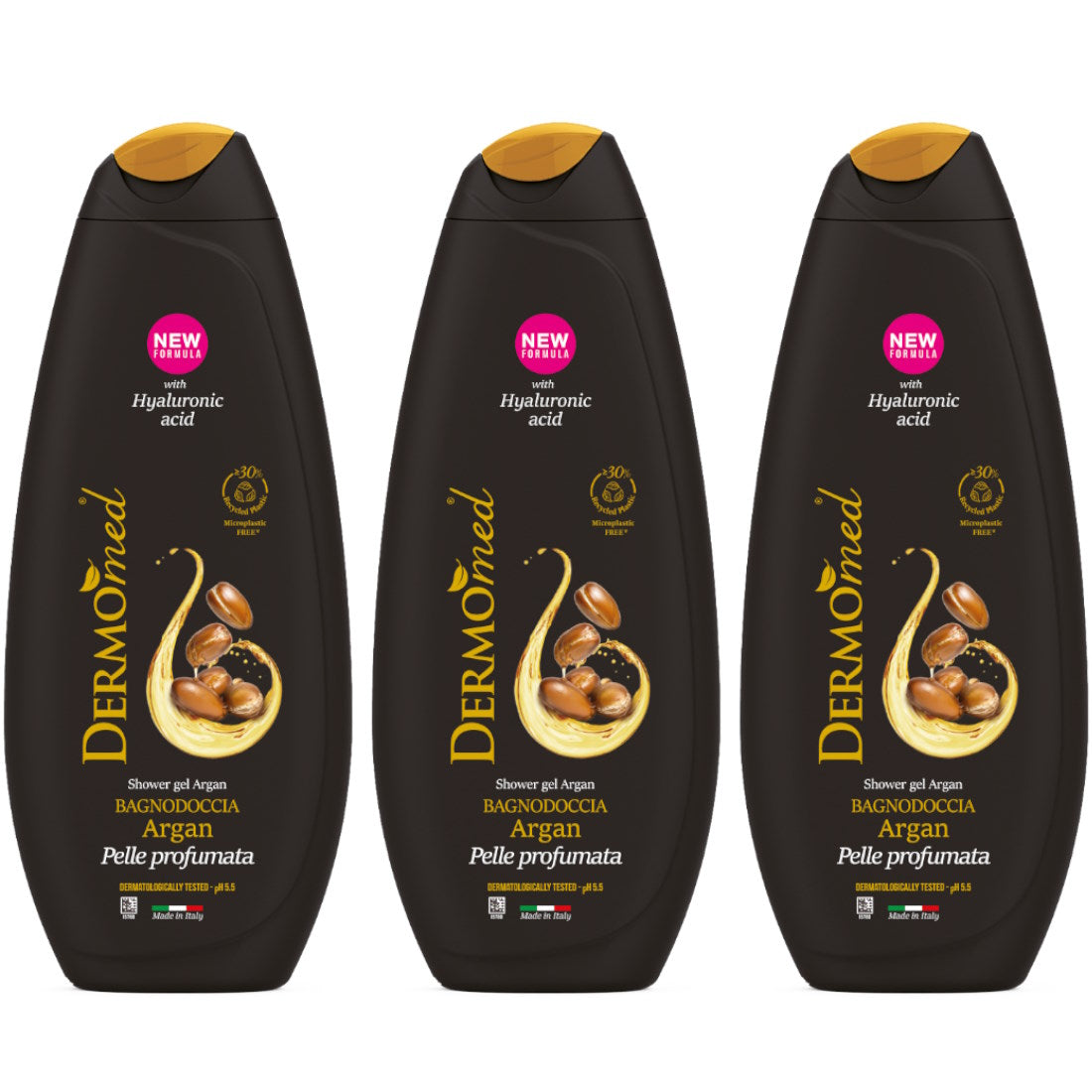 (BUNDLE OF 3) DERMOMED SHOWER GEL ARGAN OIL 450ML