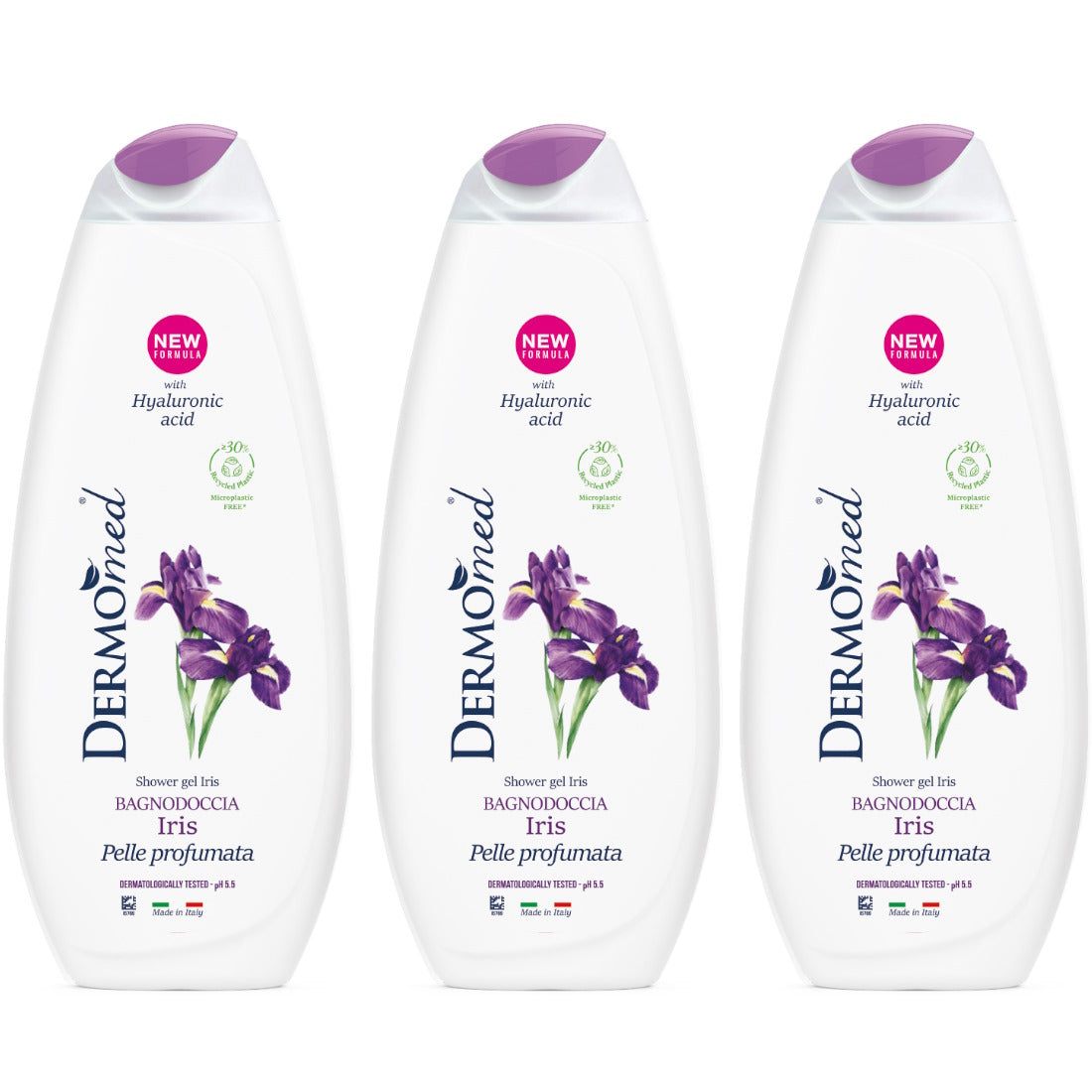 (BUNDLE OF 3) DERMOMED SHOWER GEL IRIS 450ML