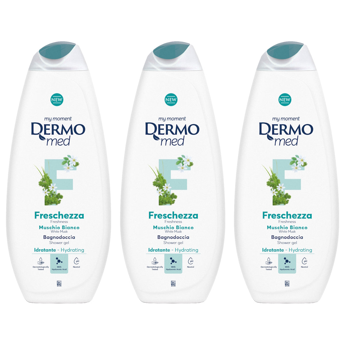 (BUNDLE OF 3) DERMOMED SHOWER GEL WHITE MUSK 450ML