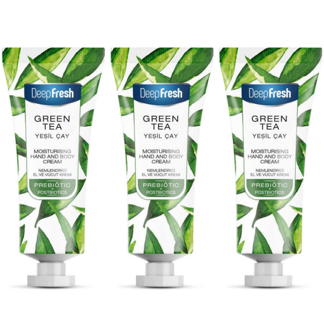 (BUNDLE OF 3) DEEP FRESH GREEN TEA MOISTURISING HAND & BODY CREAM 50ML (EXP:01/2027)